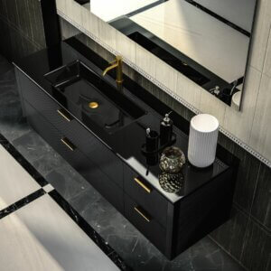 Lame 07 - 1700 Vanity & Integrated basin overhead view