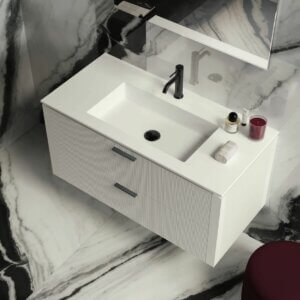 Lame 08 - 1100 Vanity and integrated basin overhead