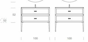 Mako 06 - 1000 Vanity & Integrated basin dimentions