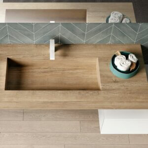 Moon 17 1200 Vanity and Basin unit overhead view