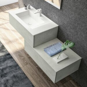 Smart 03- 900 Vanity & integrated basin overhead view