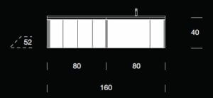 Tricot 05- 1600 Vanity and intergrated basin dimentions