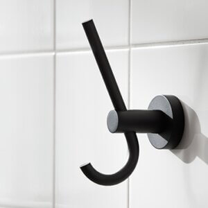 Miller Bond Black Double robe hook